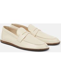 The Row - Loafers Cary aus Leder - Lyst