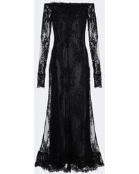 Blumarine - Embellished Off-Shoulder Lace Gown - Lyst