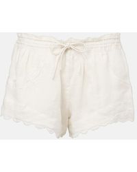 Isabel Marant - Lola Broderie Anglaise Ramie Shorts - Lyst