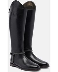 Brunello Cucinelli - Monili Leather Knee-High Boots - Lyst