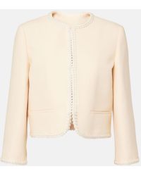 Valentino - Jacke Aus Crepe Couture - Lyst