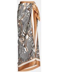 Max Mara - Ottico Silk Beach Cover-Up - Lyst