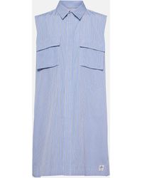 Sacai - Striped Cotton Poplin Shirt Dress - Lyst