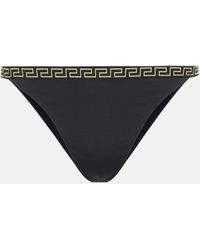 Versace Braga de bikini Greek Key - Negro