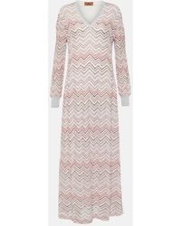 Missoni - Zig Zag Metallic Knit Maxi Dress - Lyst