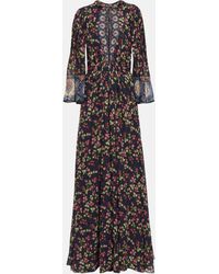 Etro - Floral Silk Gown - Lyst
