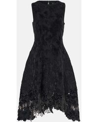 Oscar de la Renta - Robe Longue En Guipure Et Velours - Lyst