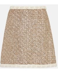 Giambattista Valli - High-Rise Lurex Tweed Miniskirt - Lyst
