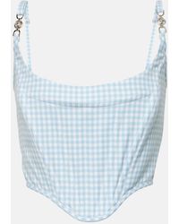 Versace - Medusa '95 Gingham Virgin Wool Bustier - Lyst