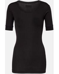 Calvin Klein - Ribbed-Knit Cotton-Blend Top - Lyst