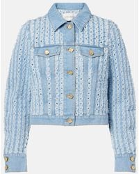 Nina Ricci - Striped Denim Jacket - Lyst