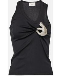 Coperni - Emoji Embellished Cotton Tank Top - Lyst