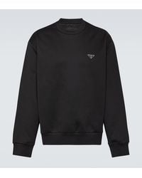 Prada - Logo Cotton-Blend Sweatshirt - Lyst