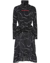 balenciaga print dress