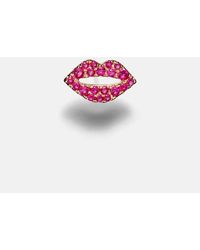 Roxanne First - Scarlett Kiss 14kt Rose Gold Single Earring With Pink Sapphires - Lyst