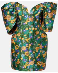 ALÉMAIS - Printed Off-Shoulder Corset Dress - Lyst