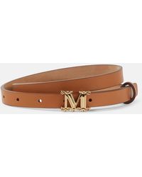 Max Mara - Monogram Leather Belt - Lyst
