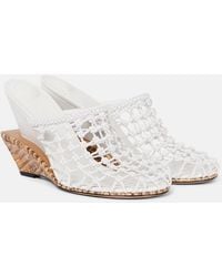 Jacquemus - Doubles Netted Wedge Sandals - Lyst