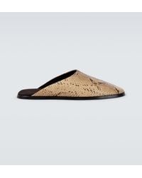 Fear Of God - Snake-Effect Leather Mules - Lyst