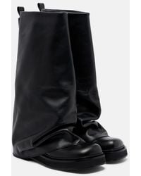 The Attico - Robin Leather Combat Boots - Lyst
