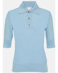 Bottega Veneta - Ribbed-knit Wool Polo Shirt - Lyst