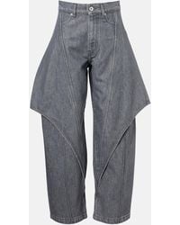JW Anderson - Cropped Mid-Rise Wide-Leg Jeans - Lyst