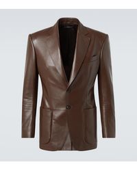 Tom Ford - Leather Blazer - Lyst