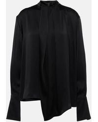 Magda Butrym - Silk Satin Blouse - Lyst
