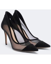 Gianvito Rossi - Mesh And Suede Pumps - Lyst