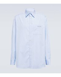 Valentino - Striped Cotton Shirt - Lyst
