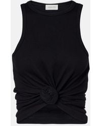 Magda Butrym - Gathered Cotton-Blend Jersey Tank Top - Lyst