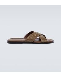Versace - Greca-pattern Open-toe Slides - Lyst