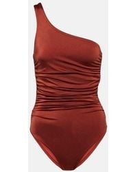 Karla Colletto - Ruched One-shoulder Swimsuit - Lyst