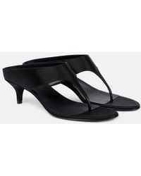 Magda Butrym - Sandalen 45 Aus Satin Und Leder - Lyst