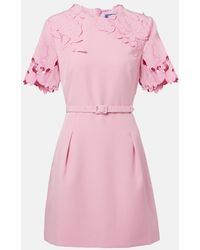 LEO LIN - Aurelie Floral-Applique Minidress - Lyst