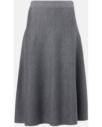 Jardin Des Orangers - Falda Midi De Lana De Tiro Alto - Lyst