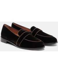 Aquazzura - Martin Velvet Loafers - Lyst