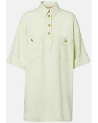 Valentino - Oversized Linen Polo Shirt - Lyst