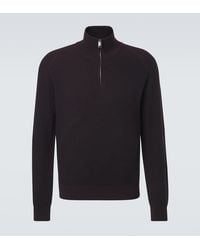 Brioni - Cashmere And Wool Half-Zip Sweater - Lyst