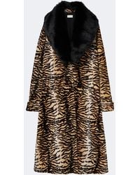 Nour Hammour - Nina Tiger-Print Shearling Coat - Lyst