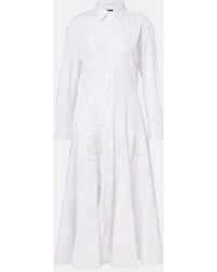 Polo Ralph Lauren - Broderie Anglaise Cotton Shirt Dress - Lyst