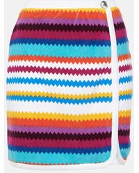 Missoni - Striped Knitted Cotton-blend Miniskirt - Lyst