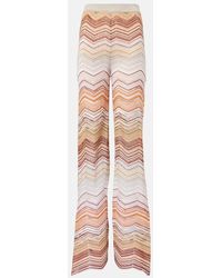 パンツ Missoni Multicolored Chevron Print Lame Thread Viscose Capri Missoni Multicolored Chevron Print Lamé Thread Viscose Capri