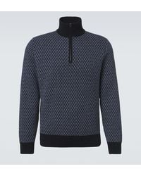 Agnona - Cashmere, Wool, And Silk Half-Zip Sweater - Lyst