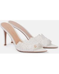 Gianvito Rossi - Yvonne 85 Lace Sandals - Lyst
