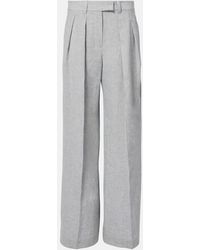 Brunello Cucinelli - Linen-Blend Wide-Leg Pants - Lyst