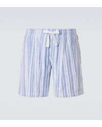 Orlebar Brown - Trevon Striped Cotton Toweling Shorts - Lyst