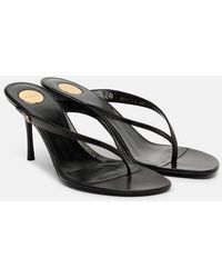 Saint Laurent - Sue Leather Thong Sandals - Lyst