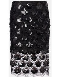 ROTATE BIRGER CHRISTENSEN - Gonna Midi Con Paillettes - Lyst
