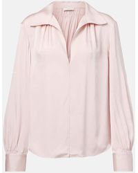 Vince - Blusa En Mezcla De Seda - Lyst